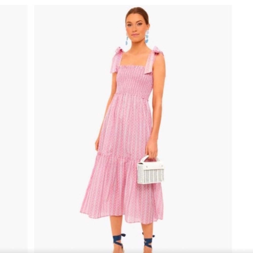 Tuckernuck x Cameran Eubanks Wimberly Love Letters Smocked Chalmers Midi Dress